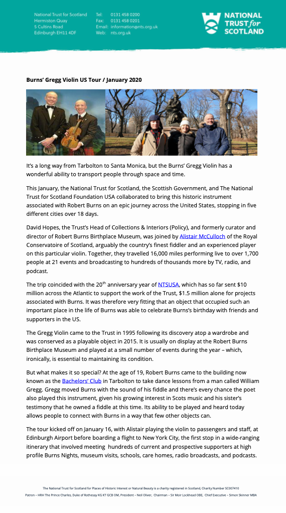 Gregg Fiddle Tour USA 2020 Page 1a